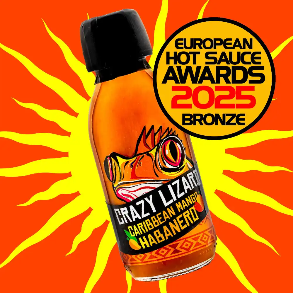 Salsa Crazy Lizard con medalla de bronce en los European Hot Sauce Awards 2025