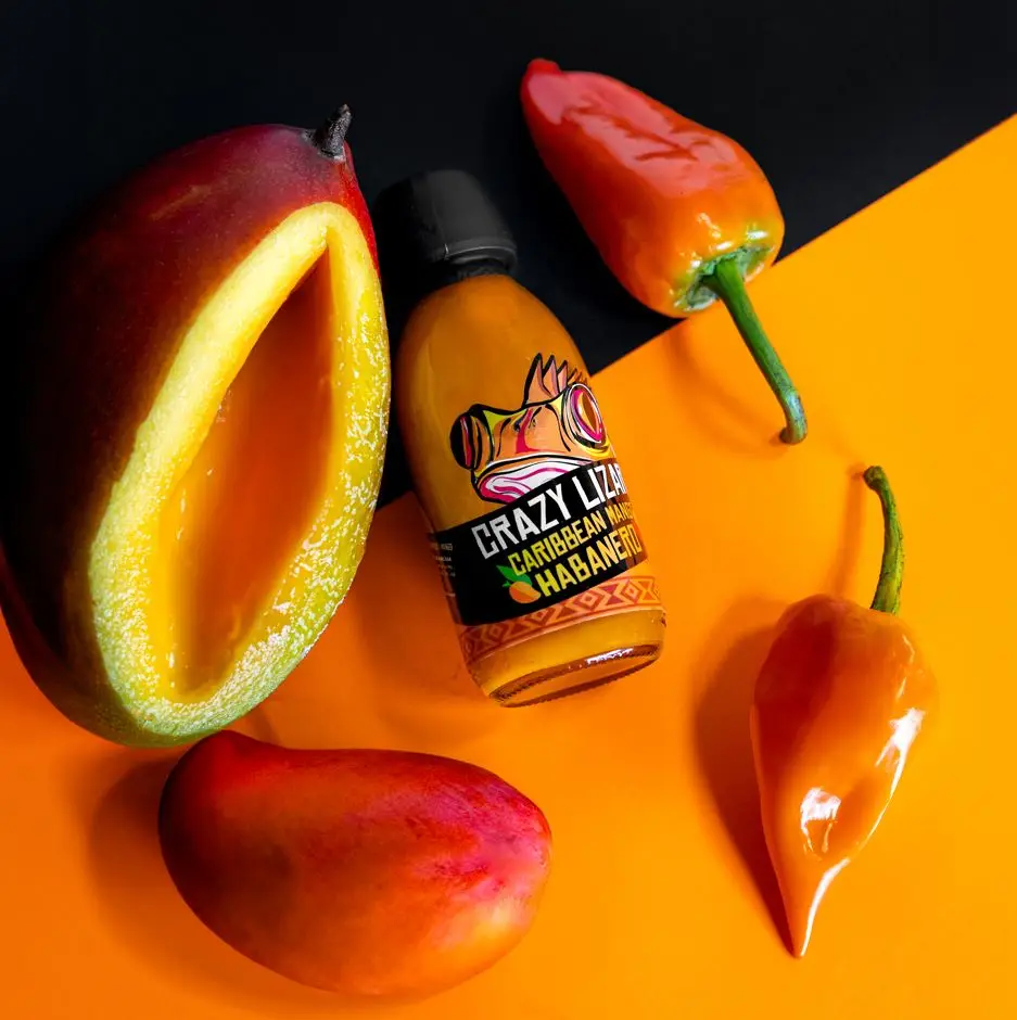 Salsa picante de habanero con mango