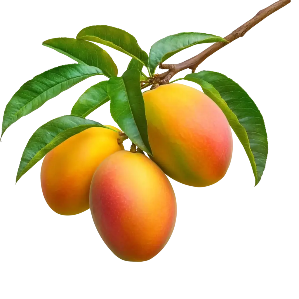 Mangos maduros en rama